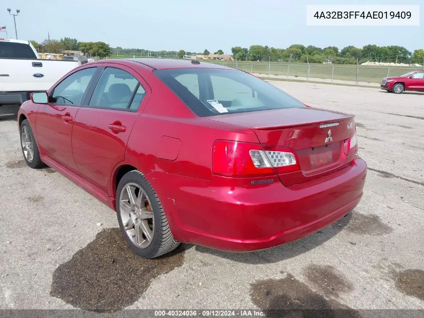 2010 Mitsubishi Galant Es/Se VIN: 4A32B3FF4AE019409 Lot: 40324036