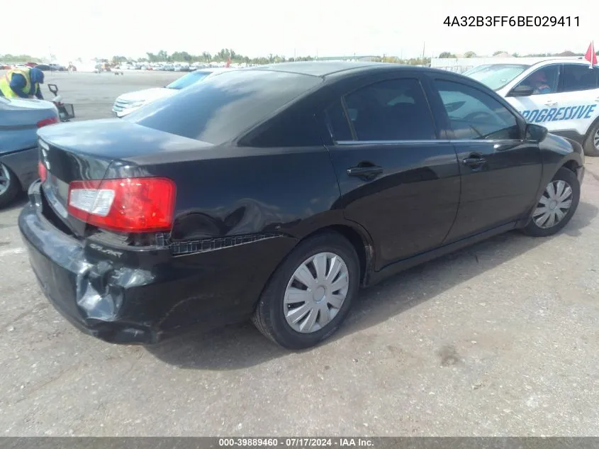 2011 Mitsubishi Galant Es/Se VIN: 4A32B3FF6BE029411 Lot: 39889460