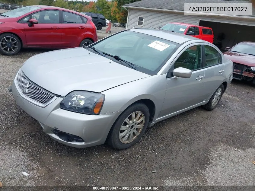 2011 Mitsubishi Galant VIN: 4A32B2FF8BE017027 Lot: 40399047