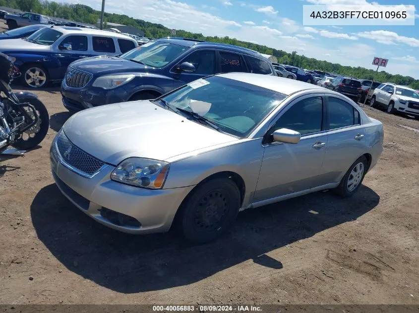 4A32B3FF7CE010965 2012 Mitsubishi Galant Es/Se