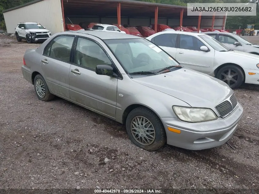 JA3AJ26EX3U026682 2003 Mitsubishi Lancer Es