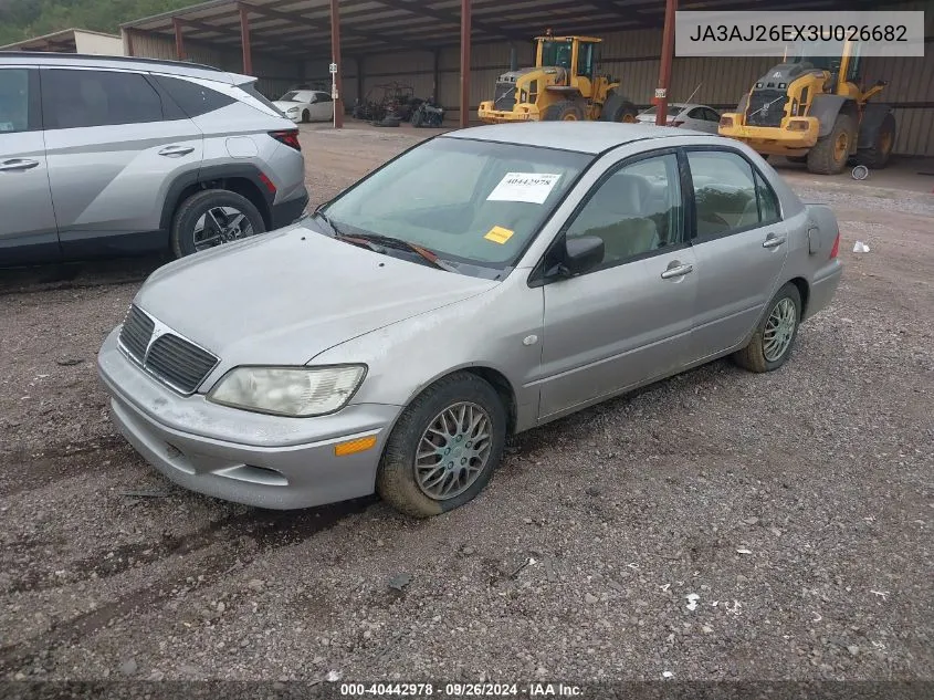 JA3AJ26EX3U026682 2003 Mitsubishi Lancer Es