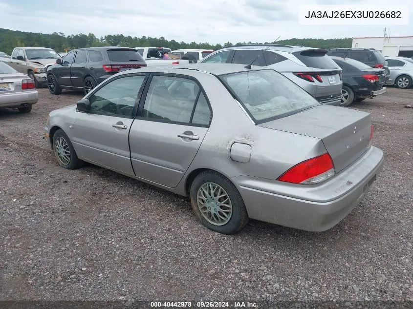 JA3AJ26EX3U026682 2003 Mitsubishi Lancer Es