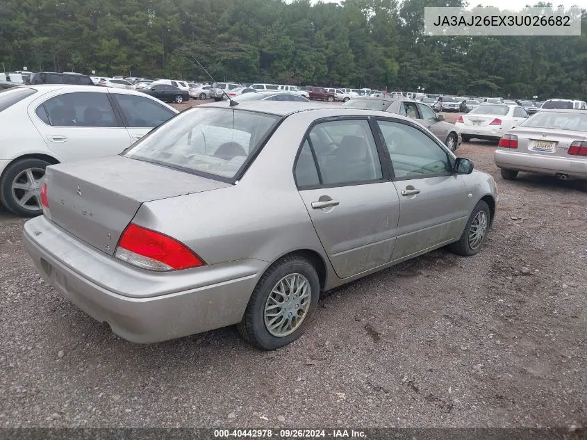 JA3AJ26EX3U026682 2003 Mitsubishi Lancer Es