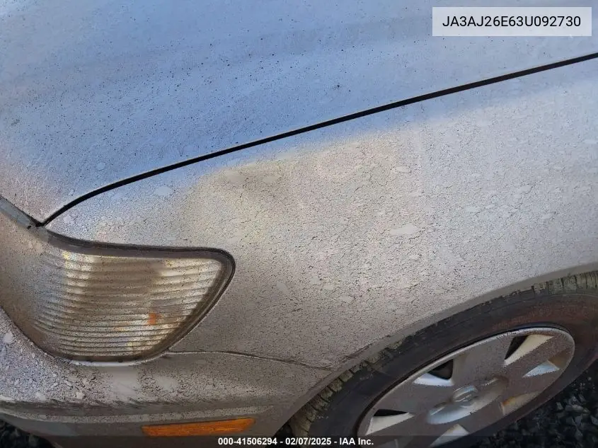 2003 Mitsubishi Lancer Es VIN: JA3AJ26E63U092730 Lot: 41506294