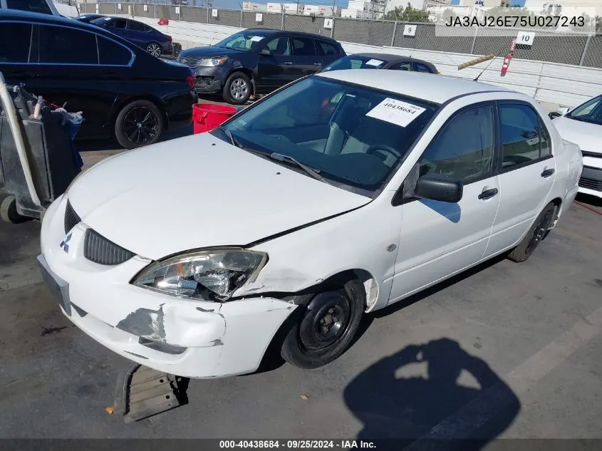 JA3AJ26E75U027243 2005 Mitsubishi Lancer Es