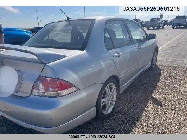 JA3AJ66F26U601216 2006 Mitsubishi Lancer Ralliart