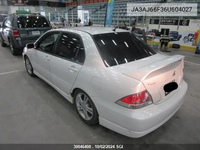 JA3AJ66F36U604027 2006 Mitsubishi Lancer Ralliart