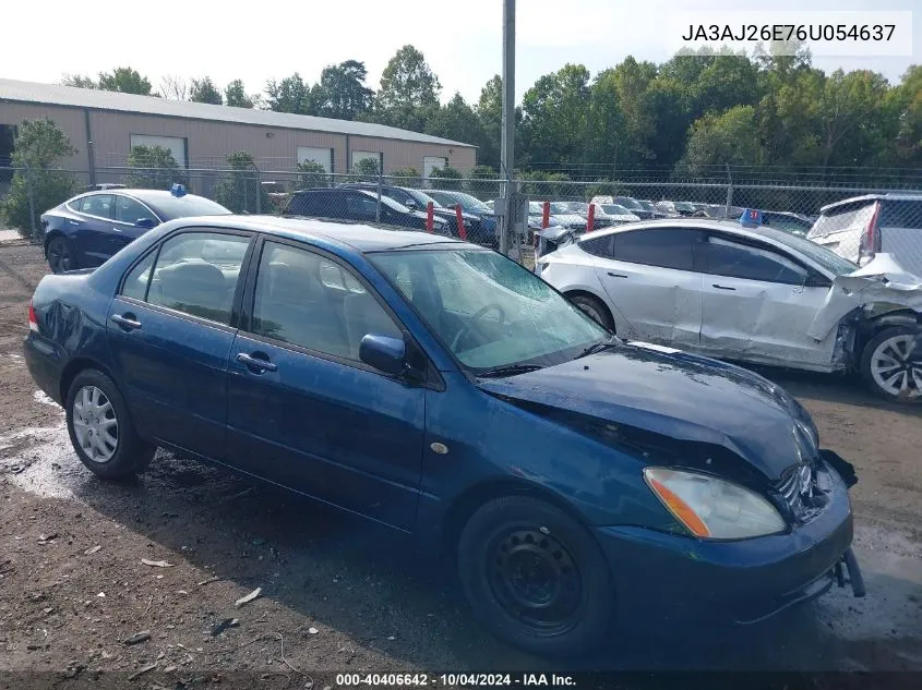 JA3AJ26E76U054637 2006 Mitsubishi Lancer Es/Se