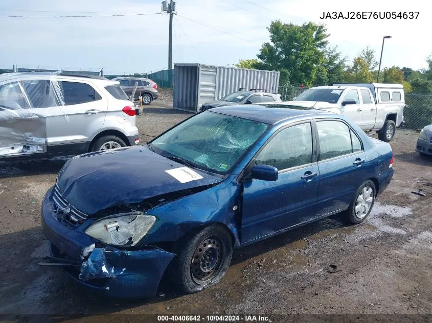 JA3AJ26E76U054637 2006 Mitsubishi Lancer Es/Se