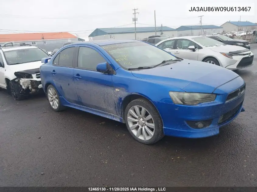JA3AU86W09U613467 2009 Mitsubishi Lancer Gts