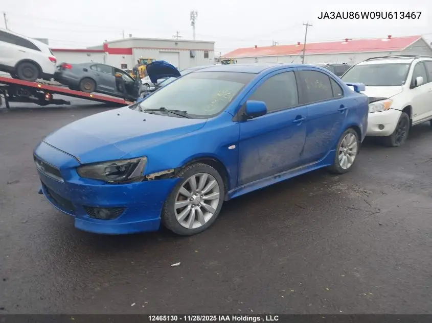 JA3AU86W09U613467 2009 Mitsubishi Lancer Gts