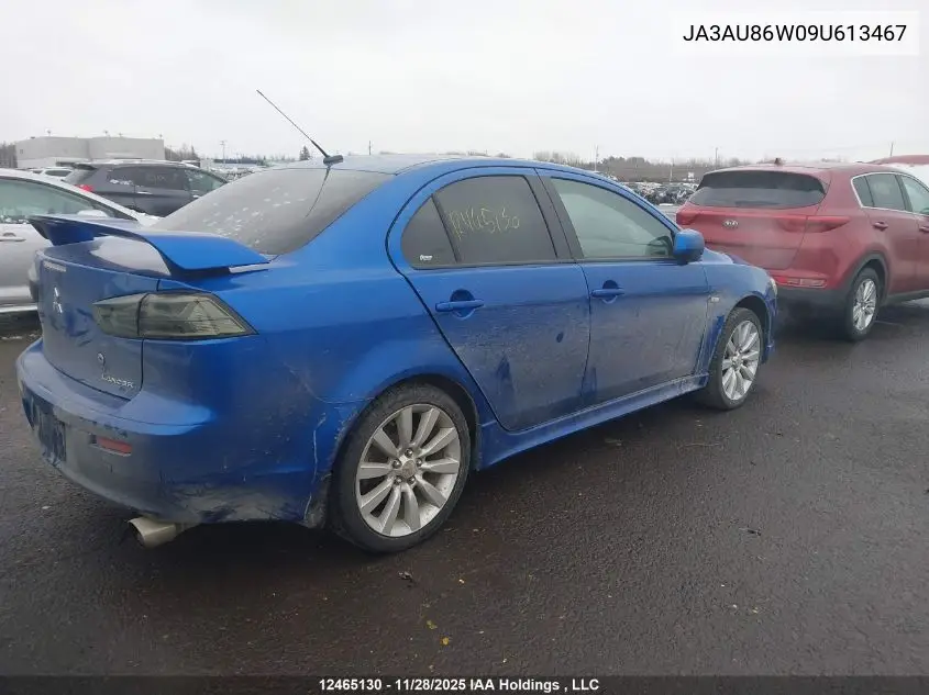 JA3AU86W09U613467 2009 Mitsubishi Lancer Gts