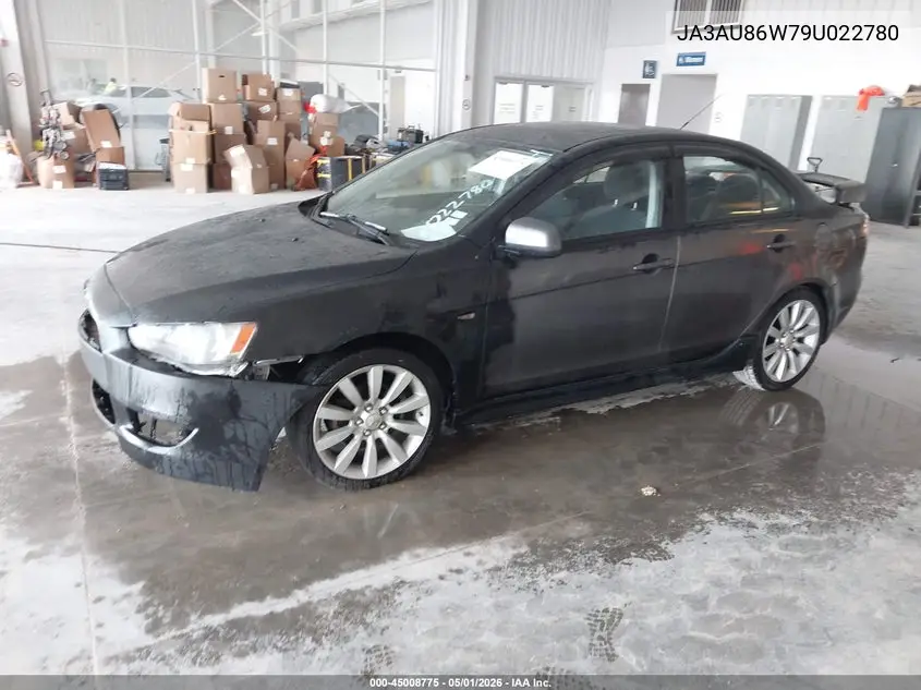 2009 Mitsubishi Lancer Gts VIN: JA3AU86W79U022780 Lot: 45008775