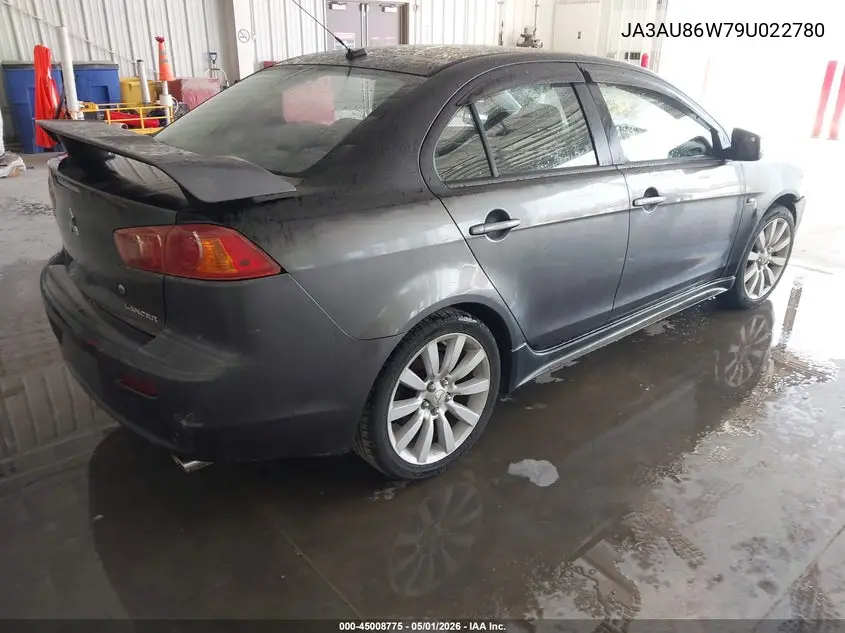 2009 Mitsubishi Lancer Gts VIN: JA3AU86W79U022780 Lot: 45008775