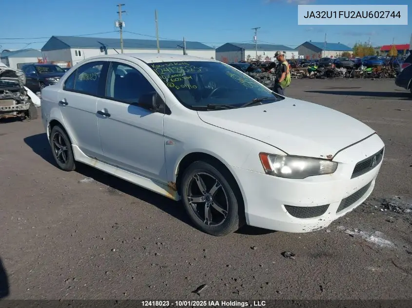 JA32U1FU2AU602744 2010 Mitsubishi Lancer De