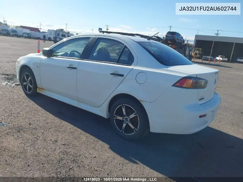 JA32U1FU2AU602744 2010 Mitsubishi Lancer De