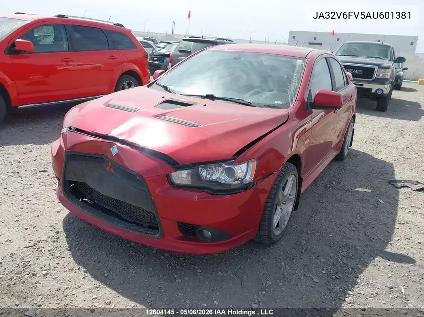 2010 Mitsubishi Lancer Ralliart VIN: JA32V6FV5AU601381 Lot: 12604145