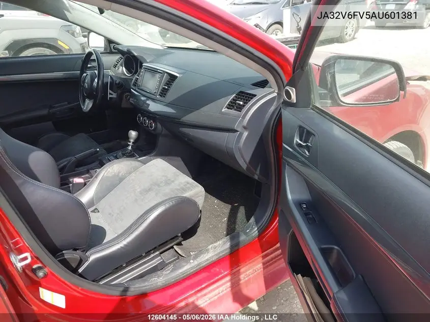 2010 Mitsubishi Lancer Ralliart VIN: JA32V6FV5AU601381 Lot: 12604145