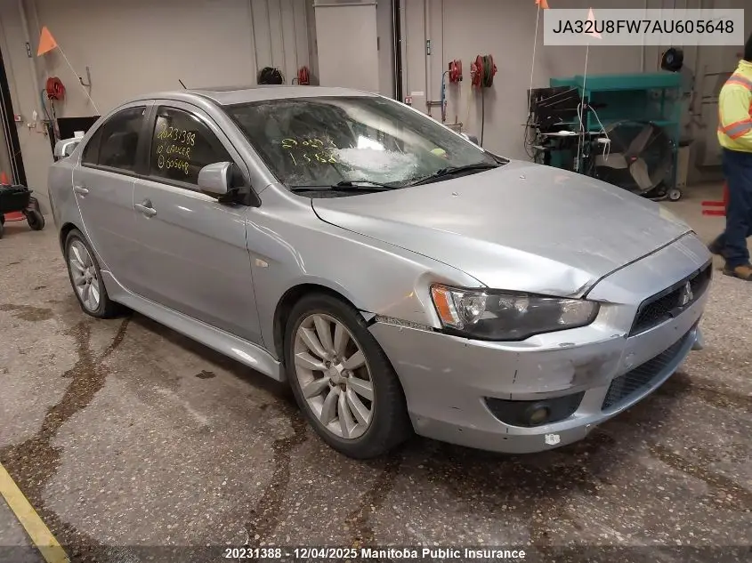 JA32U8FW7AU605648 2010 Mitsubishi Lancer Gts