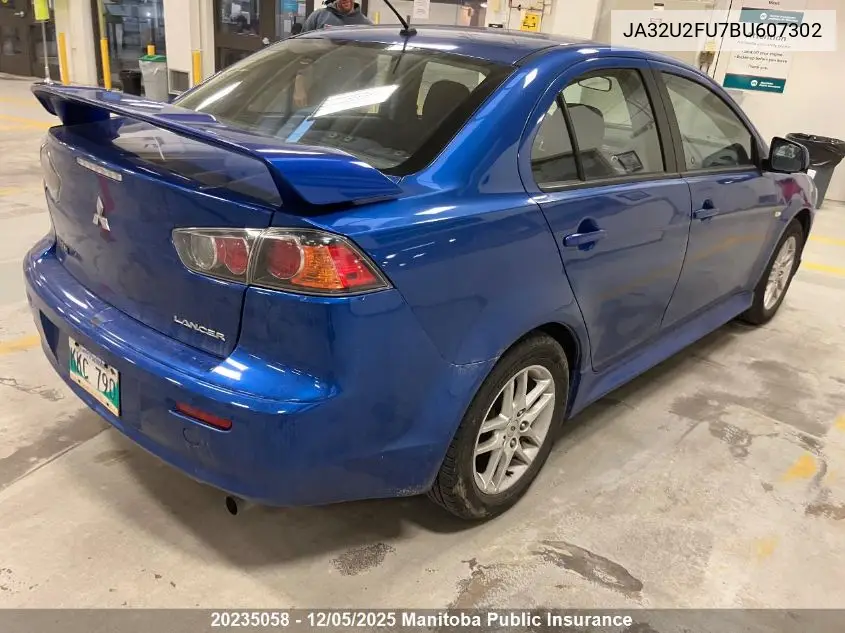 JA32U2FU7BU607302 2011 Mitsubishi Lancer Se