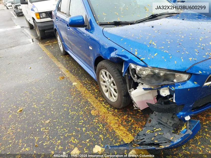 JA32X2HU3BU600299 2011 Mitsubishi Lancer Es/Es Sport