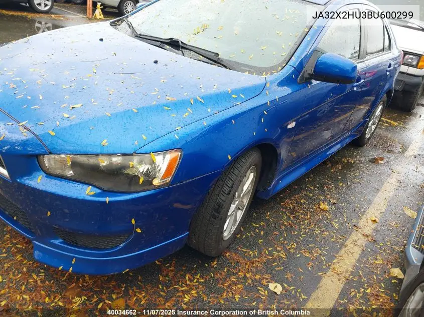 JA32X2HU3BU600299 2011 Mitsubishi Lancer Es/Es Sport
