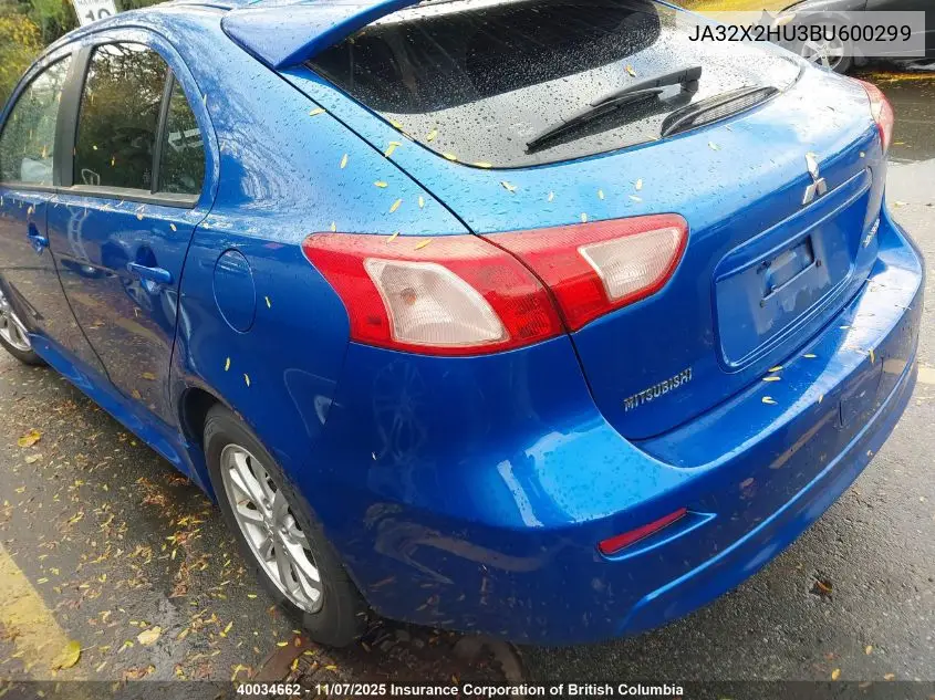 JA32X2HU3BU600299 2011 Mitsubishi Lancer Es/Es Sport