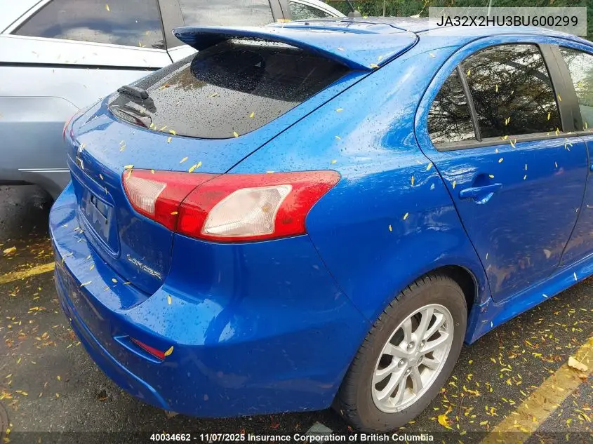 JA32X2HU3BU600299 2011 Mitsubishi Lancer Es/Es Sport