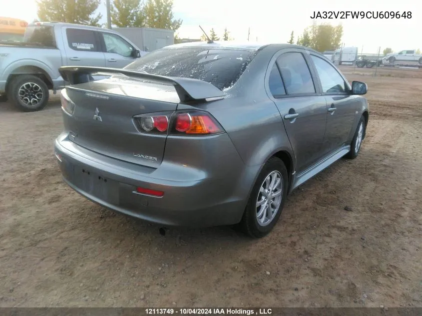 JA32V2FW9CU609648 2012 Mitsubishi Lancer Se