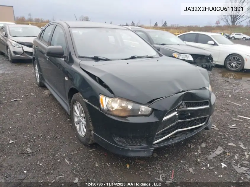 JA32X2HU0CU611391 2012 Mitsubishi Lancer Sportback Se