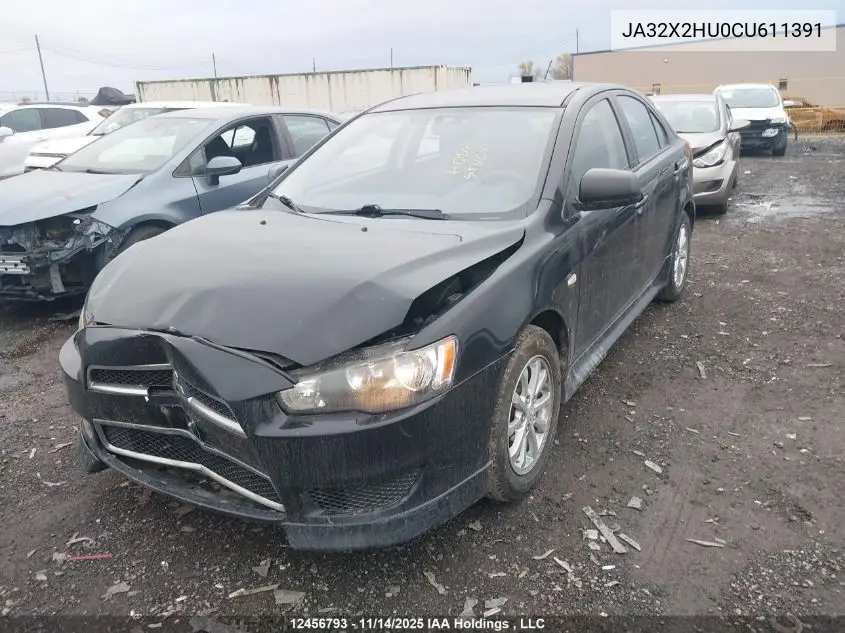JA32X2HU0CU611391 2012 Mitsubishi Lancer Sportback Se