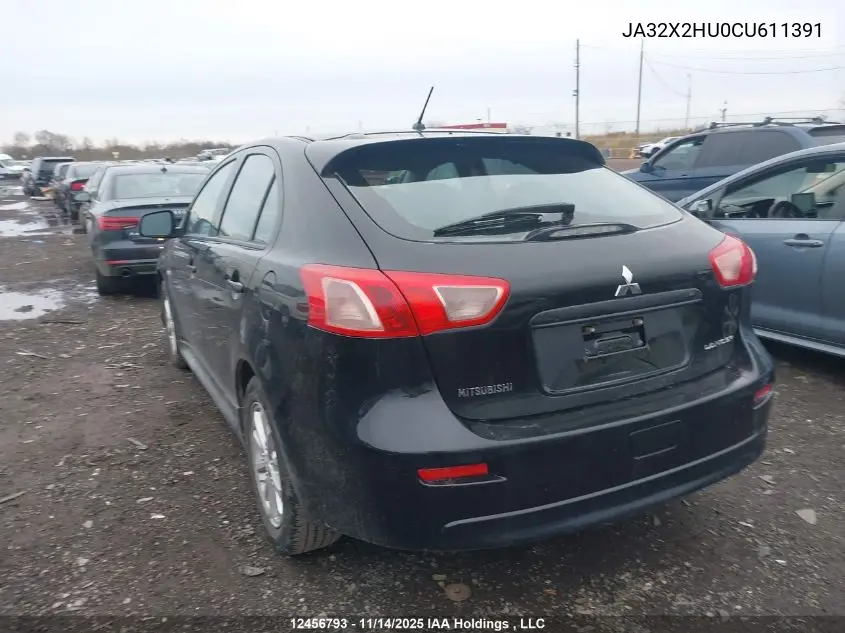 JA32X2HU0CU611391 2012 Mitsubishi Lancer Sportback Se