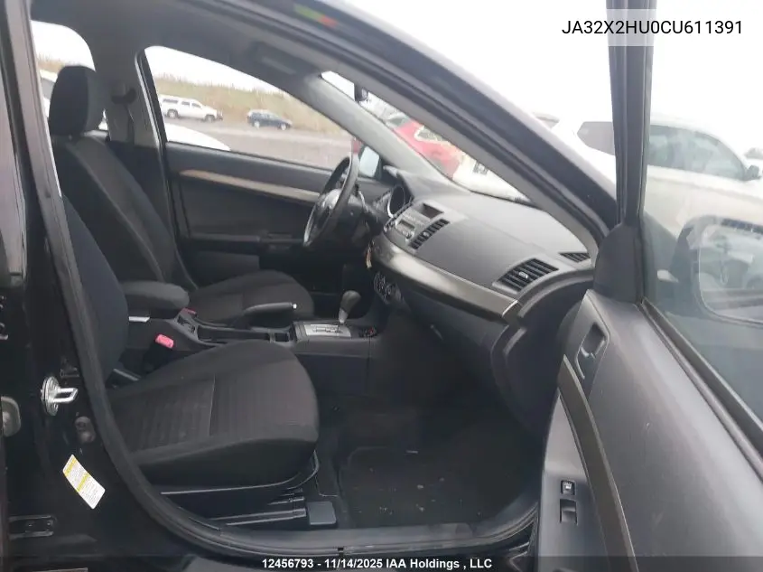 JA32X2HU0CU611391 2012 Mitsubishi Lancer Sportback Se