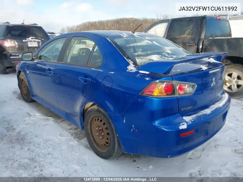 JA32V2FW1CU611992 2012 Mitsubishi Lancer Se Awc