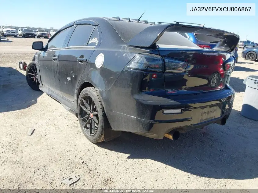JA32V6FVXCU006867 2012 Mitsubishi Lancer Ralliart