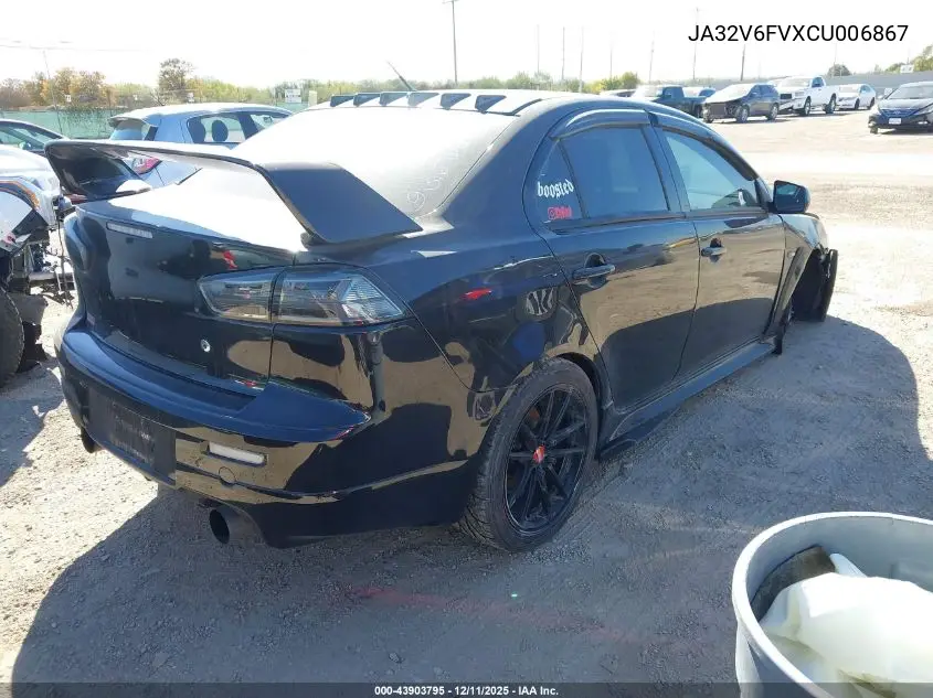 JA32V6FVXCU006867 2012 Mitsubishi Lancer Ralliart