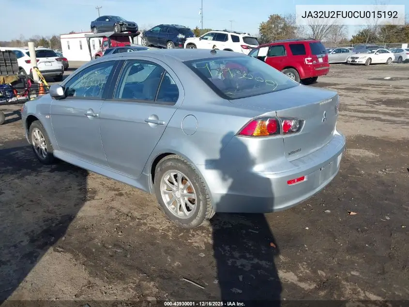 JA32U2FU0CU015192 2012 Mitsubishi Lancer Es