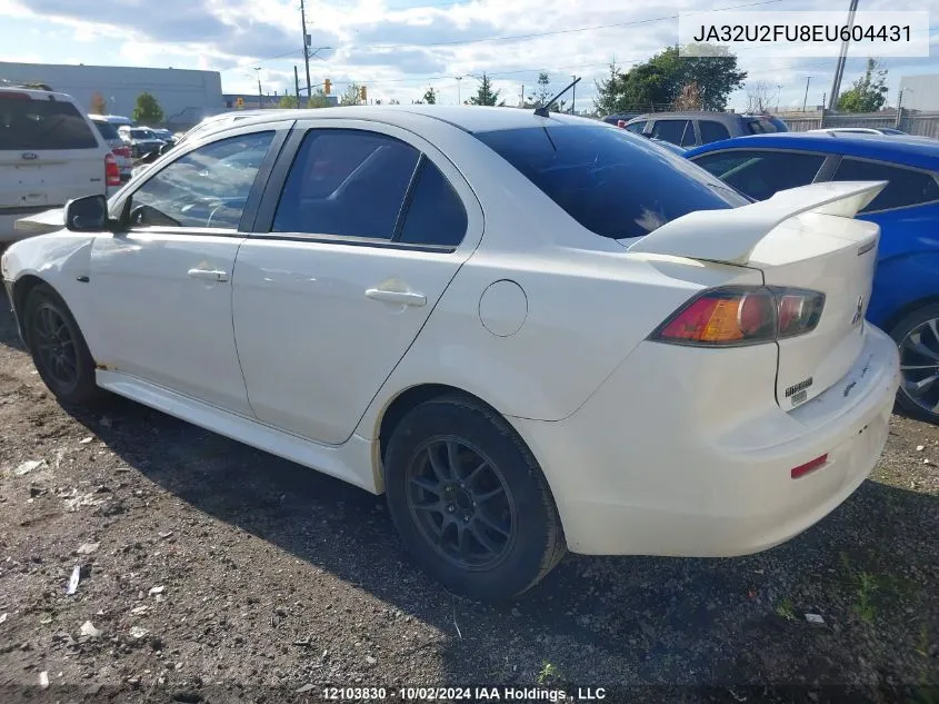 JA32U2FU8EU604431 2014 Mitsubishi Lancer