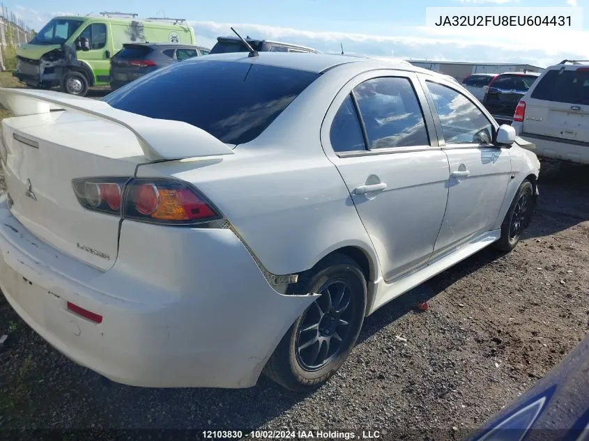 JA32U2FU8EU604431 2014 Mitsubishi Lancer