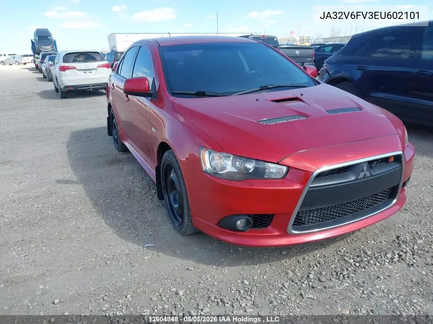 2014 Mitsubishi Lancer Ralliart VIN: JA32V6FV3EU602101 Lot: 12604848