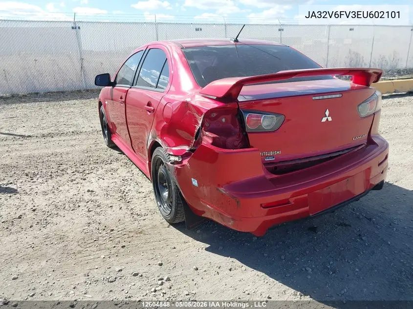 2014 Mitsubishi Lancer Ralliart VIN: JA32V6FV3EU602101 Lot: 12604848