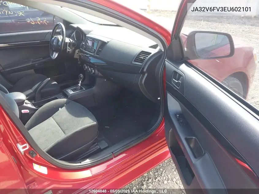 2014 Mitsubishi Lancer Ralliart VIN: JA32V6FV3EU602101 Lot: 12604848