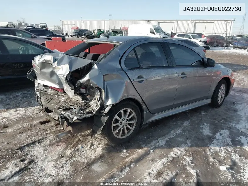 JA32U2FU0EU022730 2014 Mitsubishi Lancer Es