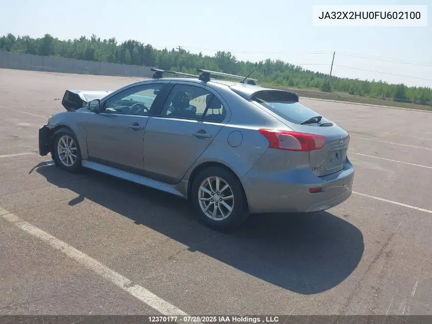JA32X2HU0FU602100 2015 Mitsubishi Lancer Sportback Se
