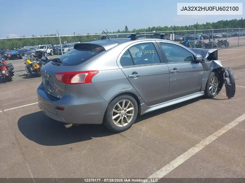 JA32X2HU0FU602100 2015 Mitsubishi Lancer Sportback Se