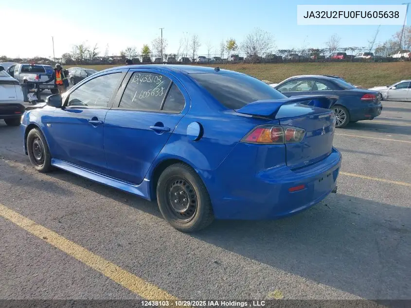 JA32U2FU0FU605638 2015 Mitsubishi Lancer