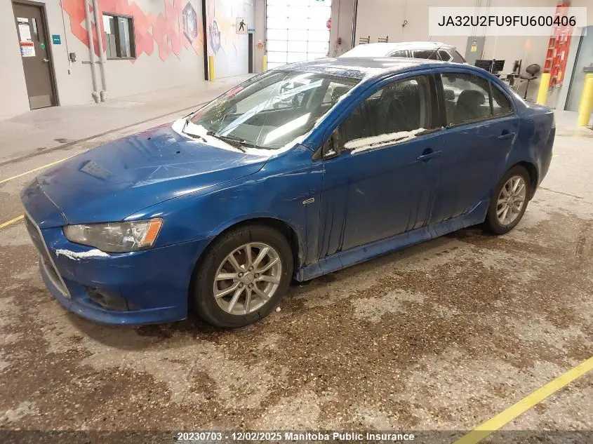 JA32U2FU9FU600406 2015 Mitsubishi Lancer Se