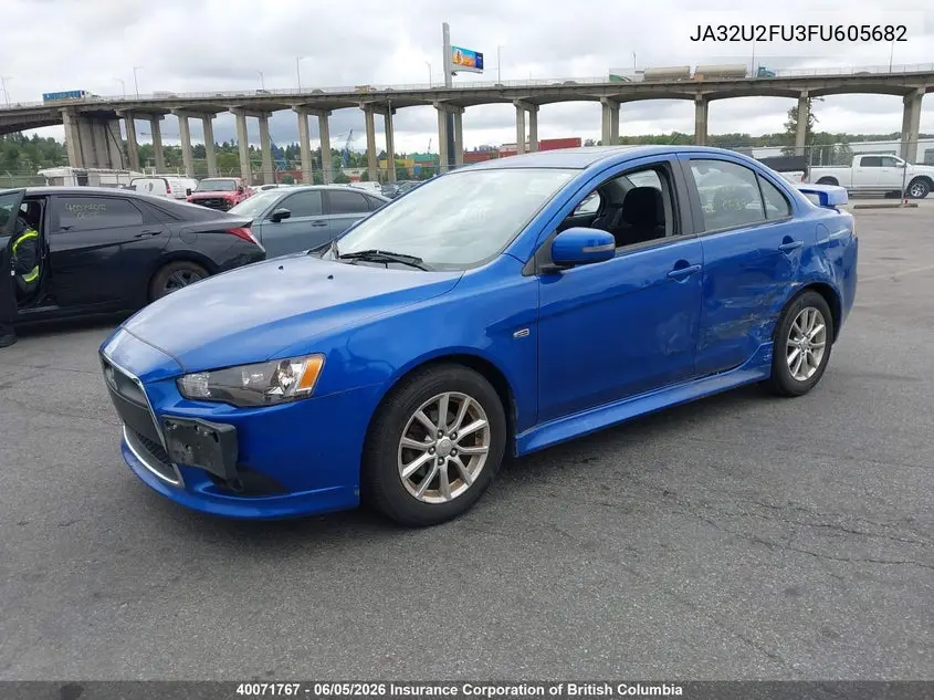 2015 Mitsubishi Lancer Es VIN: JA32U2FU3FU605682 Lot: 40071767