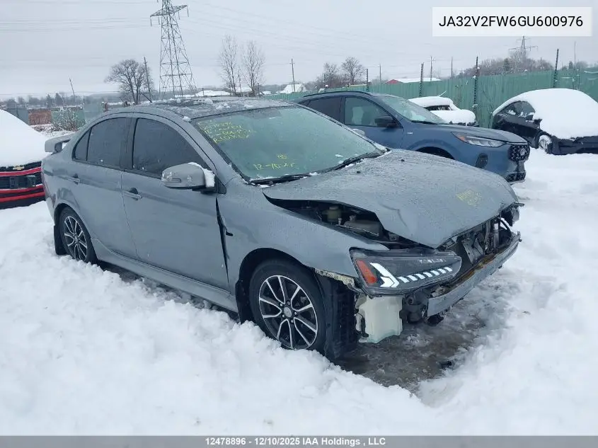 JA32V2FW6GU600976 2016 Mitsubishi Lancer Es/Gts/Se Ltd